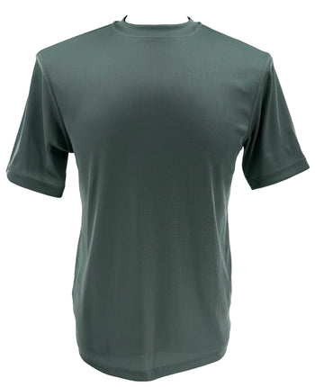 Log In Short Sleeve Mock Neck Men's T-Shirt - Solid Pattern Blue Green #218