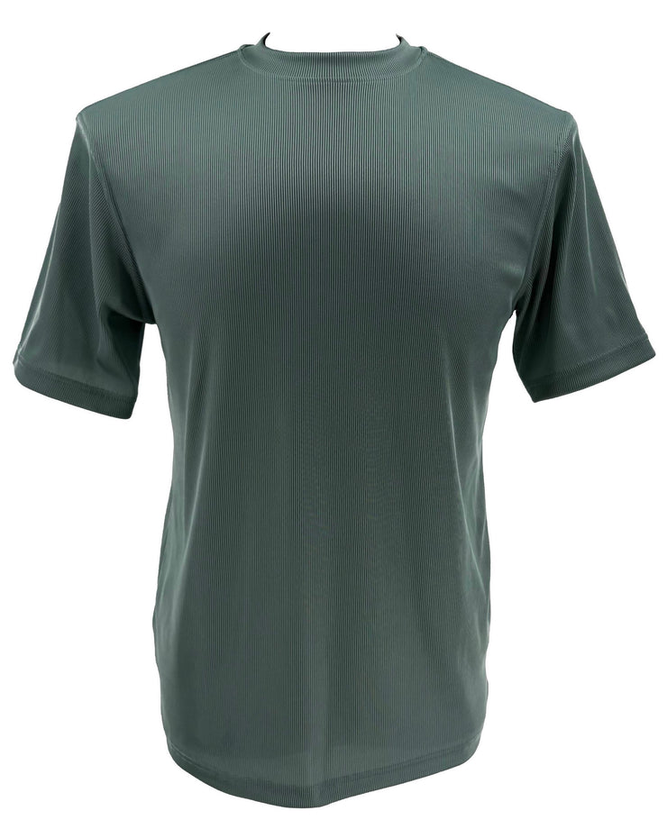 Log In Short Sleeve Mock Neck Men's T-Shirt - Solid Pattern Blue Green #218