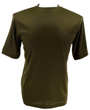 Log In Short Sleeve Mock Neck Men's T-Shirt - Solid Pattern Olive #218