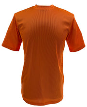 Log In Short Sleeve Mock Neck Men's T-Shirt - Solid Pattern Orange #218