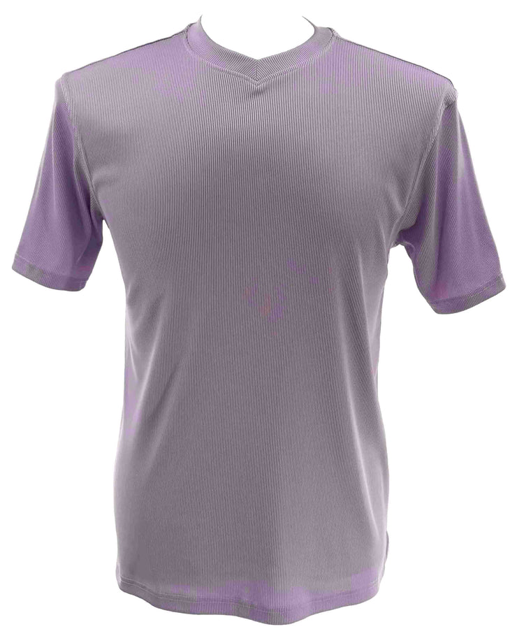 Log In Short Sleeve V Neck Men's T-Shirt - Solid Pattern Lilac #219