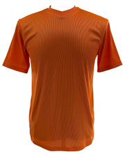 Log In Short Sleeve V Neck Men's T-Shirt - Solid Pattern Orange #219