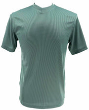Log In Short Sleeve V Neck Men's T-Shirt - Solid Pattern Blue Green #219