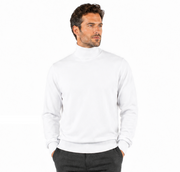 Bassiri Turtle Neck Men's Sweater - Solid Pattern White #631