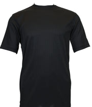 Log In Short Sleeve Mock Neck Men's T-Shirt - Solid Pattern Black #218