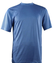 Log In Short Sleeve Mock Neck Men's T-Shirt - Solid Pattern Blue #218