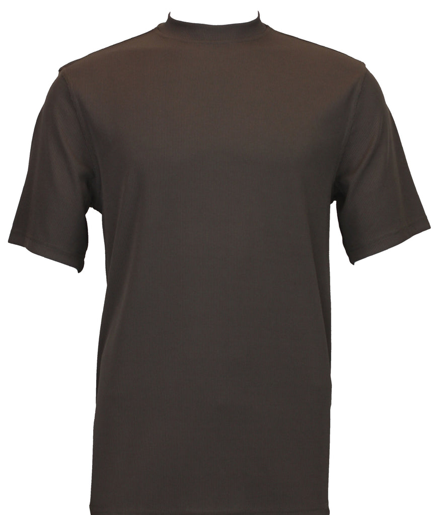 Men'S Off-White Tricot Dazzle Short Sleeve Mock Neck T.Shirt main image 0