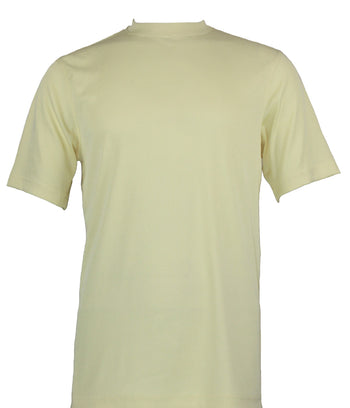 Log In Short Sleeve Mock Neck Men's T-Shirt - Solid Pattern Butter #218