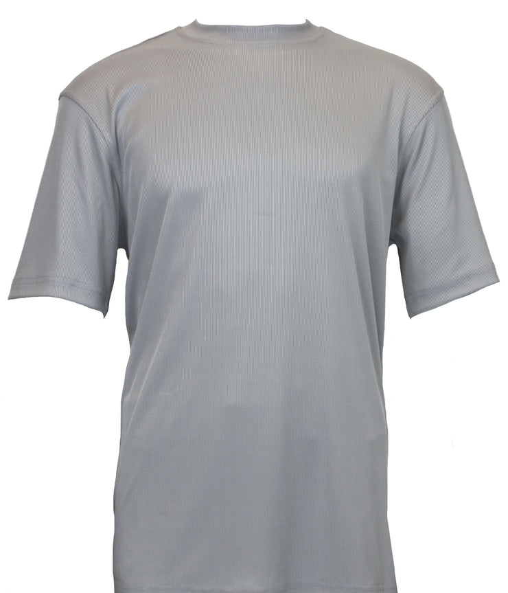 Log In Short Sleeve Mock Neck Men's T-Shirt - Solid Pattern Grey #218