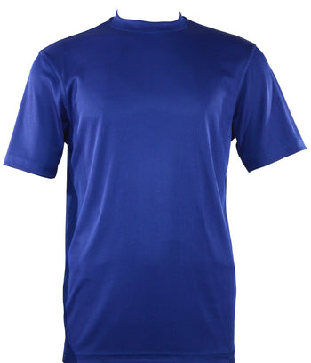 Log In Short Sleeve Mock Neck Men's T-Shirt - Solid Pattern Midnight Blue #218