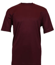 Log In Short Sleeve Mock Neck Men's T-Shirt - Solid Pattern Plum #218