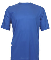 Log In Short Sleeve Mock Neck Men's T-Shirt - Solid Pattern Royal Blue #218