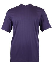 Log In Short Sleeve V Neck Men's T-Shirt - Solid Pattern Purple #219
