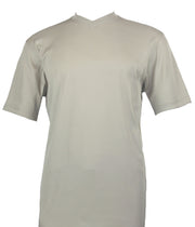 Log In Short Sleeve V Neck Men's T-Shirt - Solid Pattern Tan #219