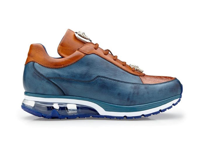 Belvedere Sneakers Men's Shoes Blue Safari & Almond - Flash E01
