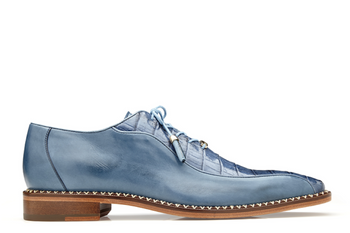 Belvedere Lace Up Men's Shoes Blue Jean - Gabriele B04