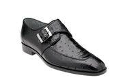 Belvedere Buckle Strap Men's Shoes Black - Josh 114011